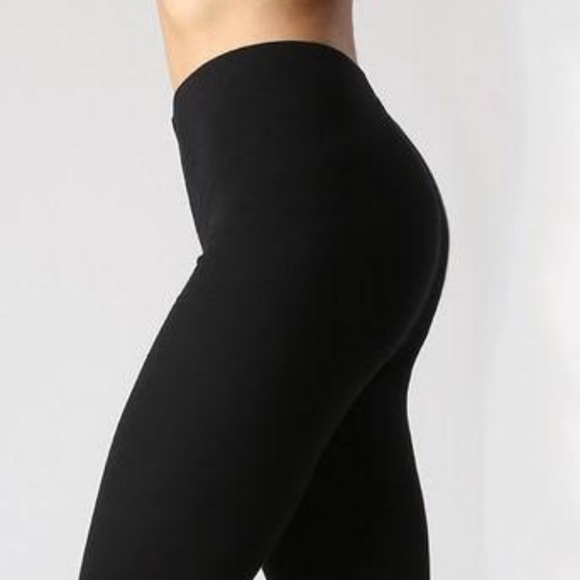 Pants - Basic black cotton leggings